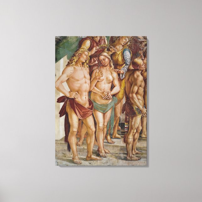 Ett par krökta av en ängel, detalj canvastryck (Framsida)