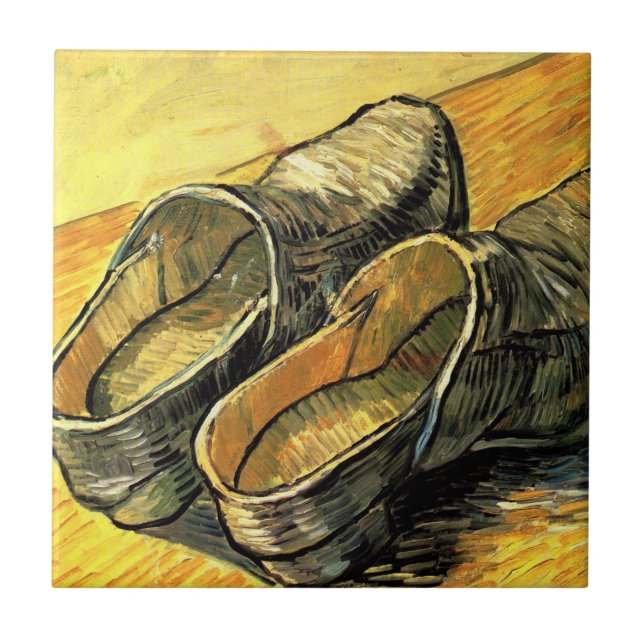 Ett par läderklumpar av Vincent van Gogh Kakelplatta (Framsidan)