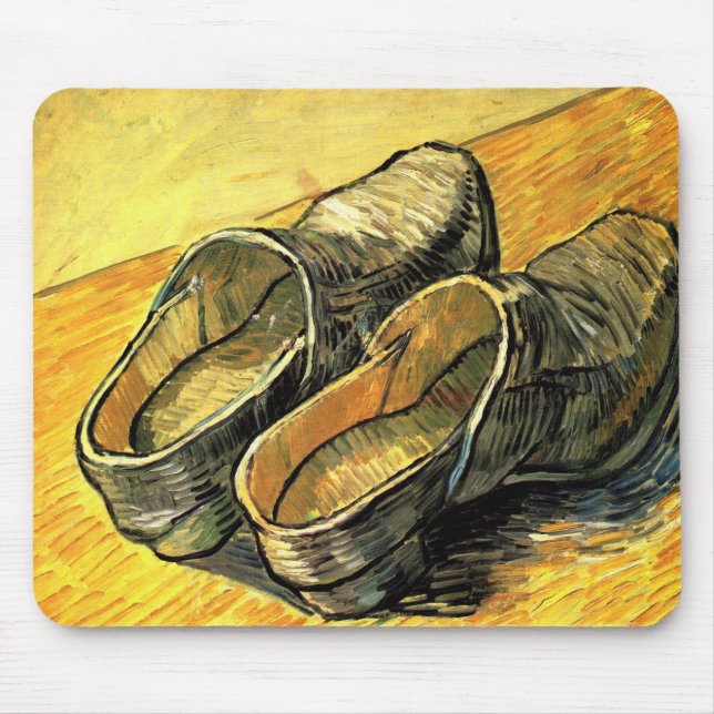 Ett par läderskor av Vincent van Gogh Musmatta (Framsidan)
