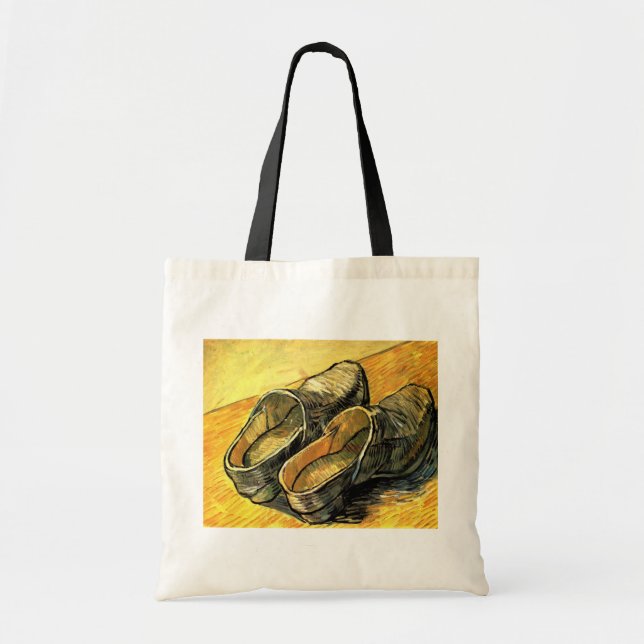 Ett par läderskor av Vincent van Gogh Tygkasse (Framsidan)