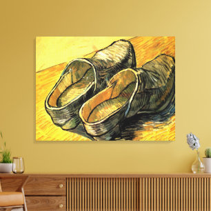 Ett par lädertofflor av Vincent van Gogh Canvastryck
