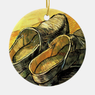 Ett par lädertraskor av Vincent van Gogh Julgransprydnad Keramik
