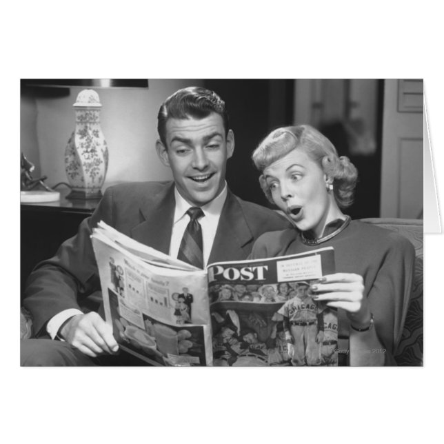 Ett par läsmagasin hälsningskort (Framsidan Horizontal)