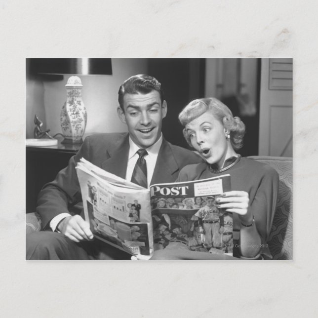 Ett par läsmagasin vykort (Framsida)