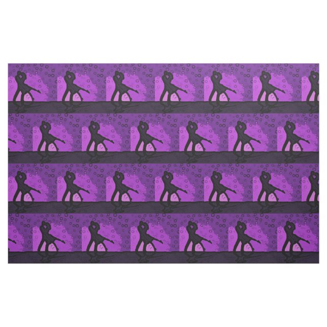 Ett par Lila Silhouette Tyg (Fat Quarter)