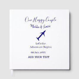 Ett par lycklig låt oss äventyr inleder bröllop co gästböcker