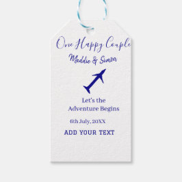 Ett par lycklig låt oss äventyr inleder bröllop co presentetikett