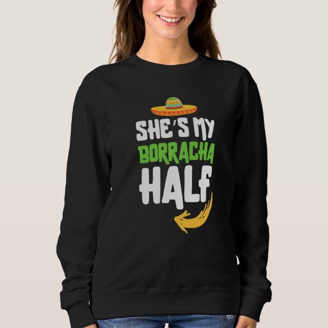 Ett par matchande Cinco De Mayo Hon är min Borrach T Shirt (Framsida)