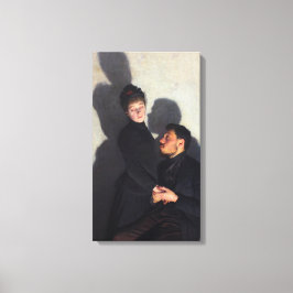 Ett par med kastskuggor (av Emile Friant) Canvastryck