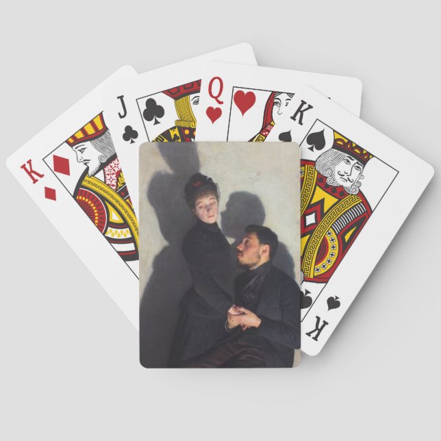 Ett par med kastskuggor (av Emile Friant) Casinokort (Baksidan)