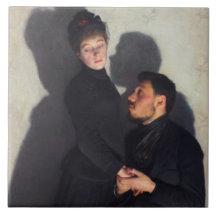 Ett par med kastskuggor (av Emile Friant)