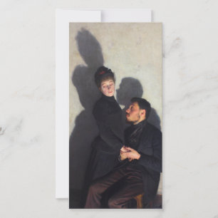 Ett par med kastskuggor (av Emile Friant) Kort