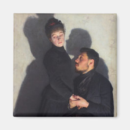 Ett par med kastskuggor (av Emile Friant) Magnet