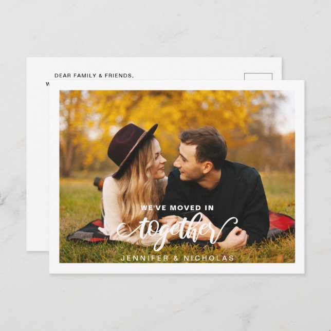 Ett par meddelanden om Flytta på fotohus Vykort (Fram/baksida)