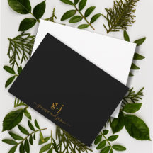 Ett par Monogram minimalistiskt enkelt Guld Black
