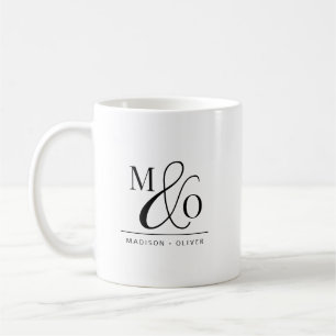 Ett par Monogrammed Bröllop Kaffemugg
