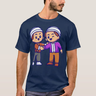 Ett par muslimska Manar skakar Händer Tecknad1 T Shirt