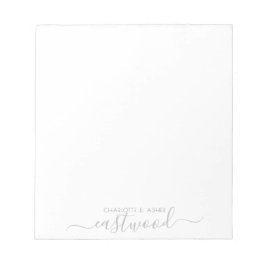 Ett par Namn Bröllop Monogram Anteckningsblock