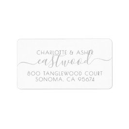 Ett par Namn-monogram-anteckningskort Adressetikett