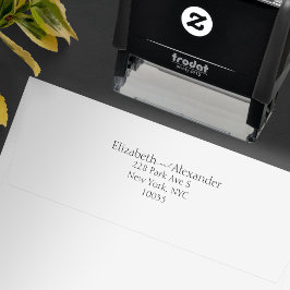 Ett par Namn | Returadress Bröllop Rubber Frimärke Självfärgande Stämpel