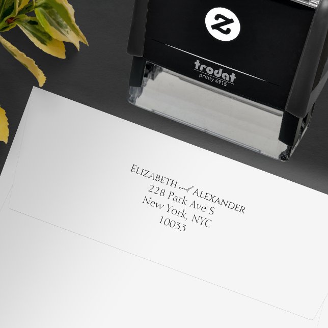 Ett par Namn | Returadress Bröllop Rubber Frimärke Självfärgande Stämpel (Skapare uppladdad)