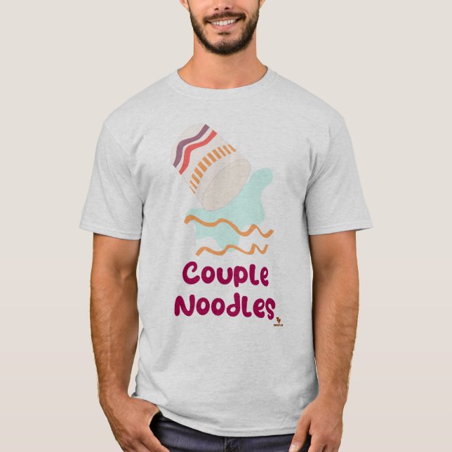 Ett par Noodles Funny Ramen Humor Design T Shirt (Framsida)