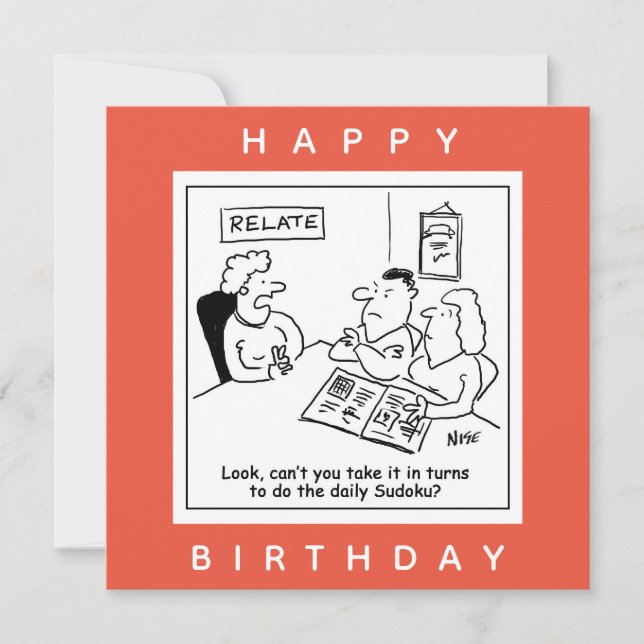 Ett par ord om Sudoku Tecknad Kort (Framsida)