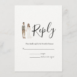 Ett par OSA Bröllop-höljeskort Tilläggskort