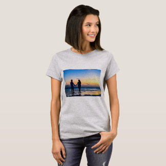 Ett par på Beach Design T Shirt