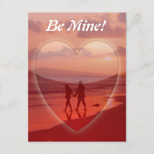 Ett par på Beach Valentine Helg Vykort