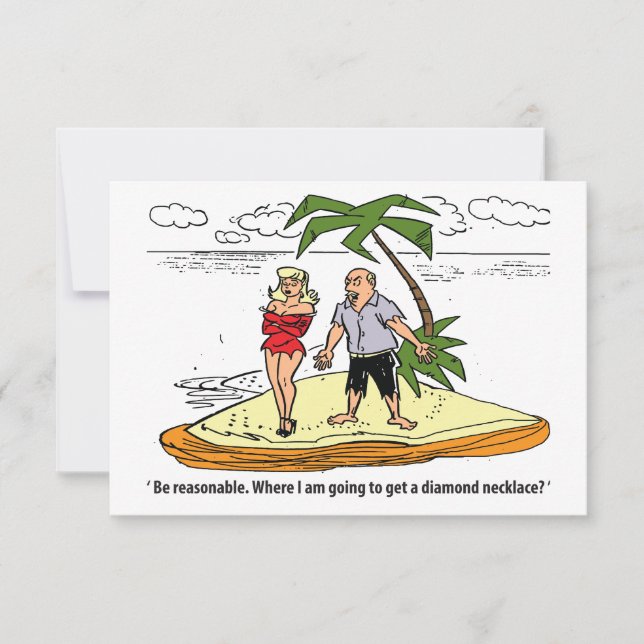 Ett par på en Desert Island.. Spara Datumet (Framsida)