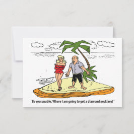 Ett par på en Desert Island.. Spara Datumet