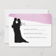 Ett par på ett snöbergsbröllop