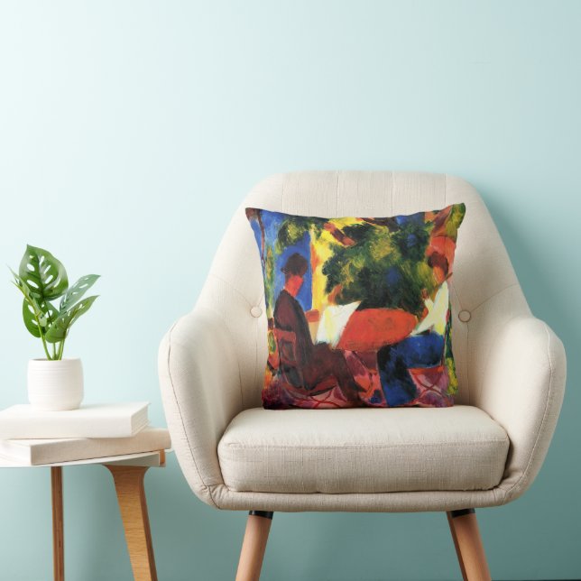 Ett par på Garden Bord före augusti måndag Kudde (Stol)