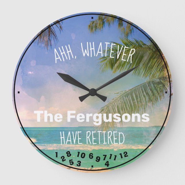 Ett par pensionerade familjens Namn Beach Pension  Stor Klocka (Framsida)