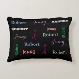 Ett par Personliger Namn Prydnadskudde