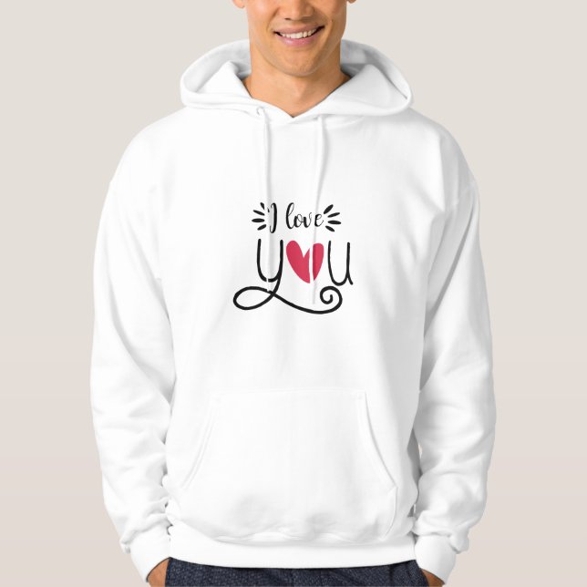 Ett par presenter i Kärlek Hoodie (Framsida)