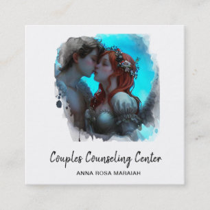 *~* Ett par QR Änglar Marital Counseling AP55 Fyrkantigt Visitkort