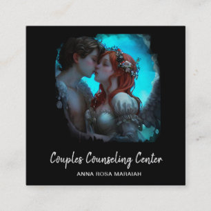 *~* Ett par QR Änglar Marital Counseling AP55 Fyrkantigt Visitkort