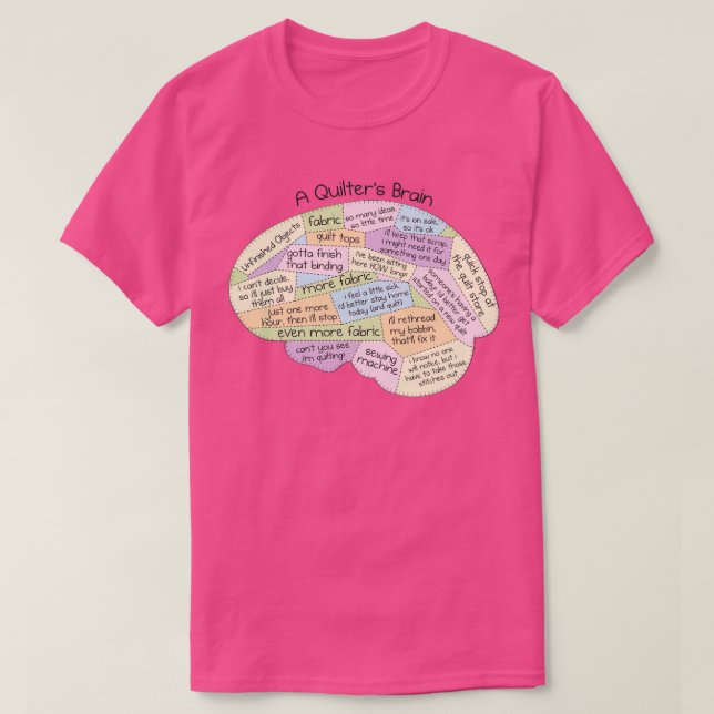 Ett par Quilters Brain Funny Quilting Älskare all  T Shirt (Design framsida)