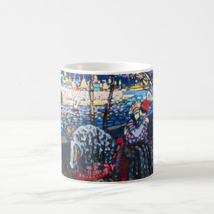 Ett par Riding a White Horse, Wassily Kandinsky Kaffemugg