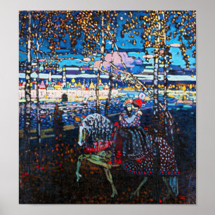 Ett par Riding a White Horse, Wassily Kandinsky Poster