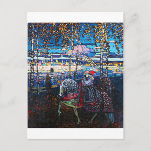 Ett par Riding a White Horse, Wassily Kandinsky Vykort