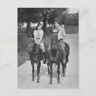 Ett par Riding Horses Vykort