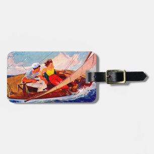 Ett par segling av R.J. Cavaliere Bagagebricka