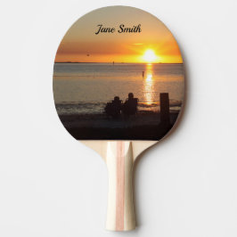 Ett par Sitta på Beach Ping Pong Paddle Pingisracket