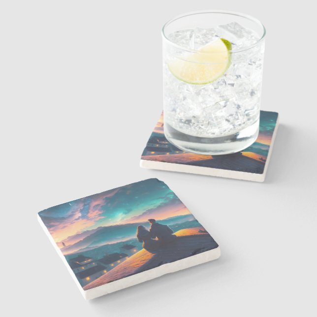 Ett par Sitta vid Tak Stenunderlägg (Sidan)