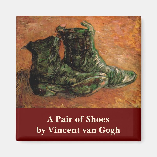 Ett par skor av Vincent van Gogh Magnet (Framsidan)