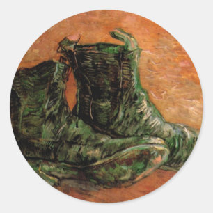 Ett par skor av Vincent van Gogh Runt Klistermärke