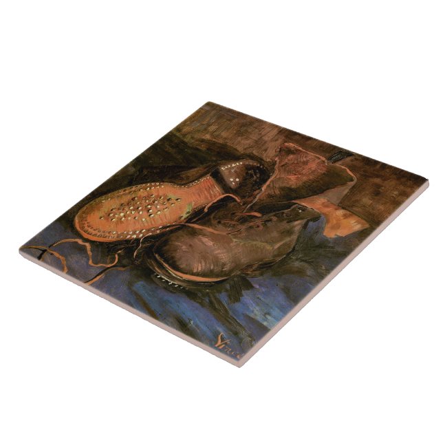 Ett par skor (F333) Van Gogh Fine Art Kakelplatta (Sidan)